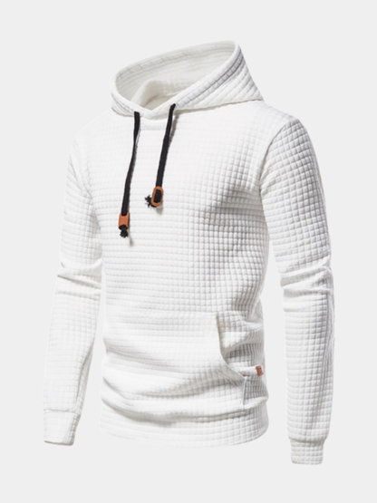Men's Textured Drawstring Hoodie | Kangaroo Pocket