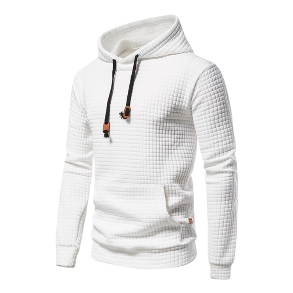 Men's Textured Drawstring Hoodie | Kangaroo Pocket