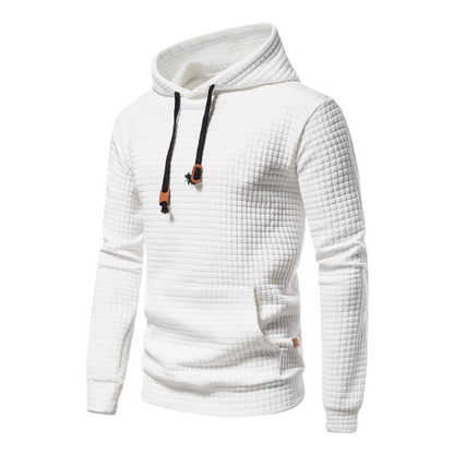 Men's Textured Drawstring Hoodie | Kangaroo Pocket