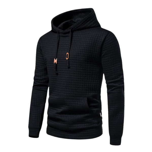 Men's Textured Drawstring Hoodie | Kangaroo Pocket