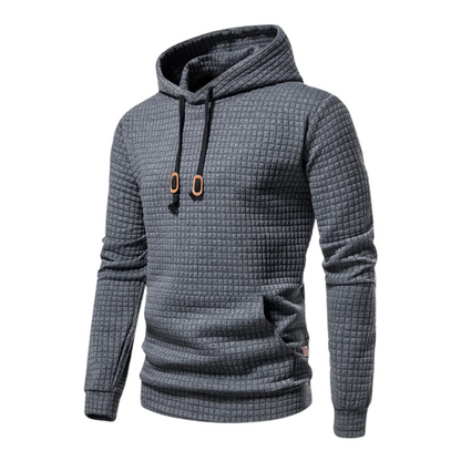 Men's Textured Drawstring Hoodie | Kangaroo Pocket