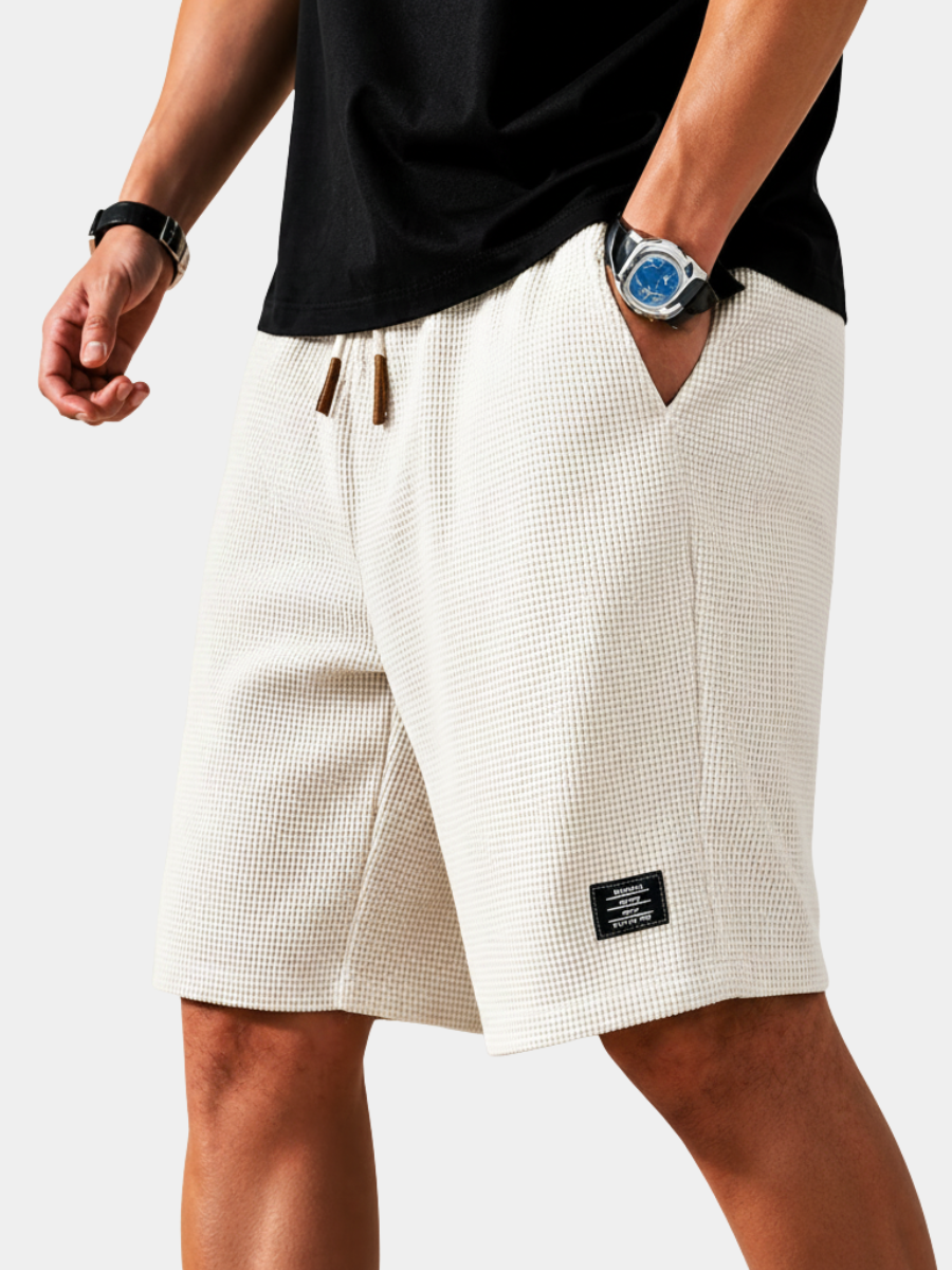 Men's Textured Drawstring Shorts | Relaxed