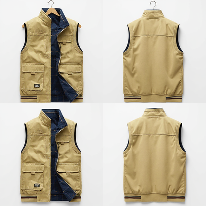 Men's Utility Cargo Jacket | Sleeveless