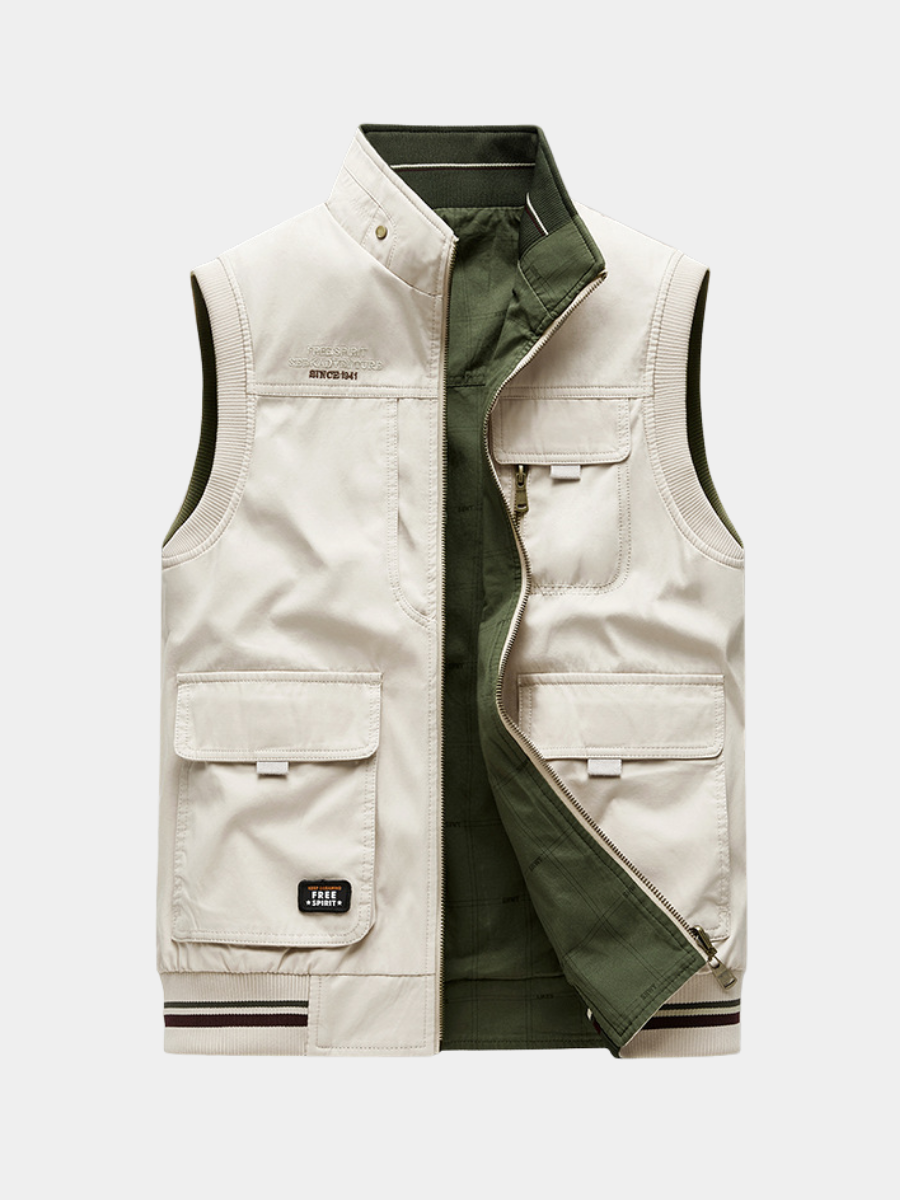 Men's Utility Cargo Jacket | Sleeveless
