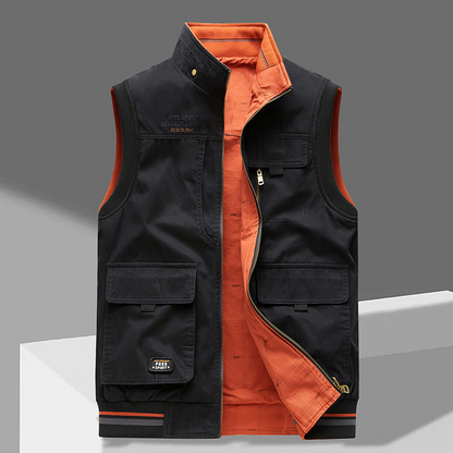 Men's Utility Cargo Jacket | Sleeveless