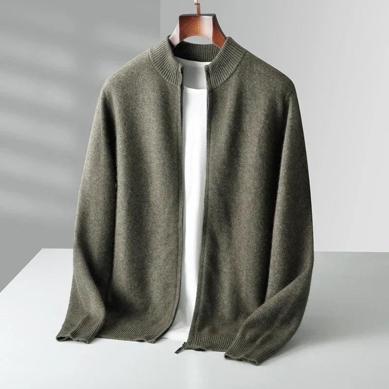 Men's Zip-Up Cardigan | Regular Fit
