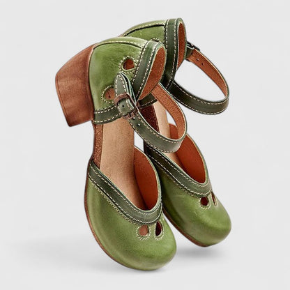 Isolde | Ankle Strap Block Heels