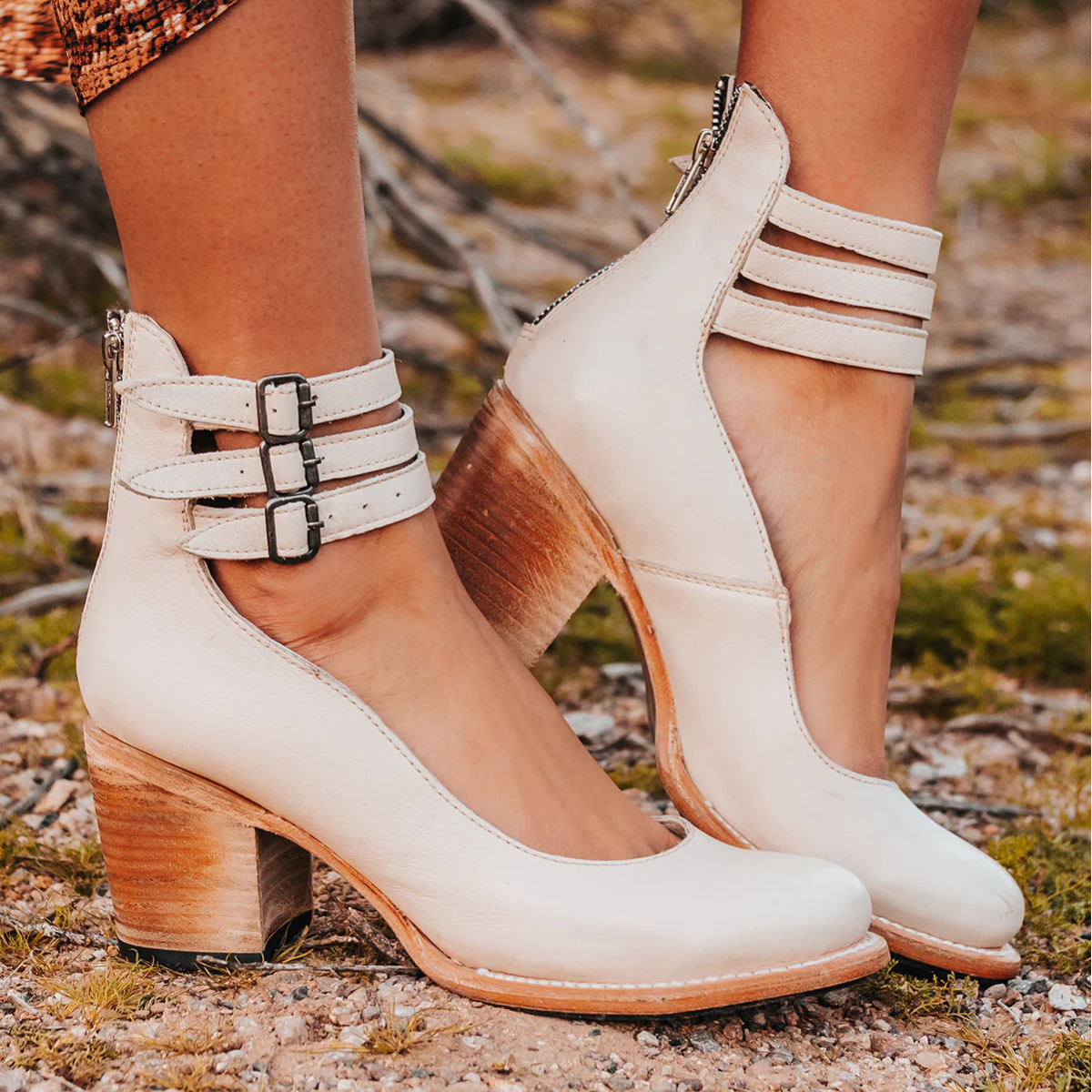 Women's Buckle Strap Heels | Block Heel