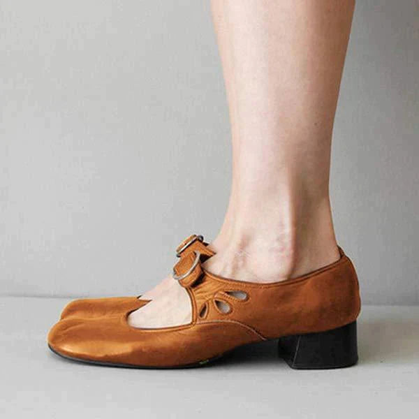 Women's Buckled Block-Heel Heels | Mary Jane
