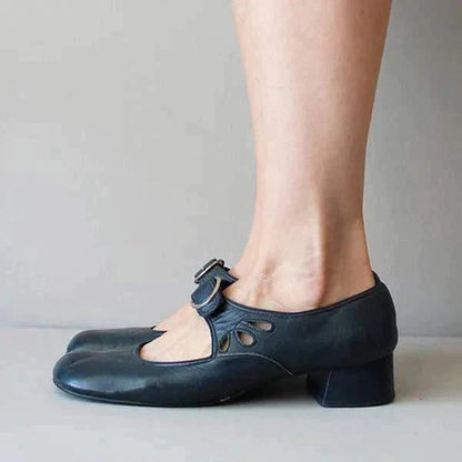 Women's Buckled Block-Heel Heels | Mary Jane