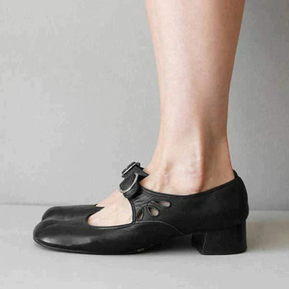 Women's Buckled Block-Heel Heels | Mary Jane