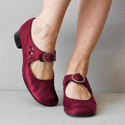 Women's Buckled Block-Heel Heels | Mary Jane