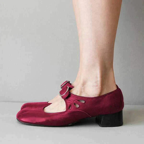 Women's Buckled Block-Heel Heels | Mary Jane