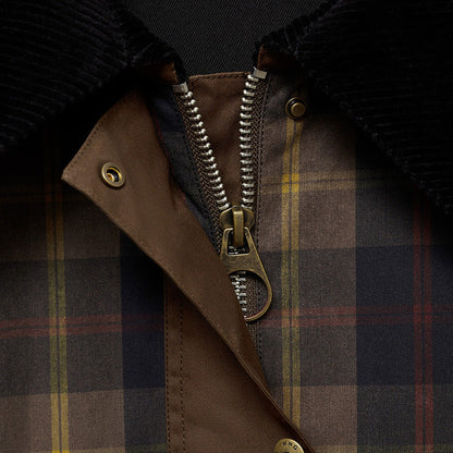 Women's Checked Collar Jacket | Button-Front