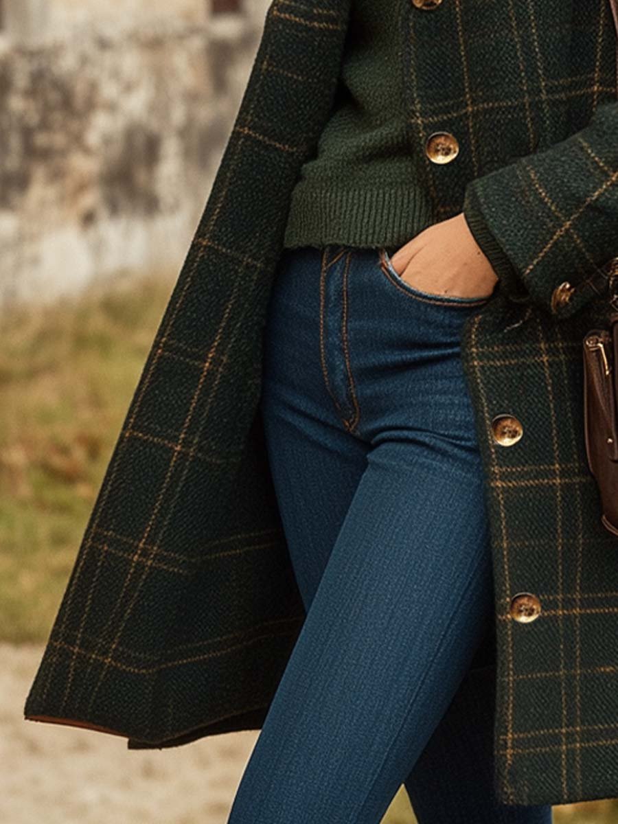 Alice | Tailored Fit Checked Longline Coat