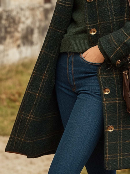 Alice | Tailored Fit Checked Longline Coat