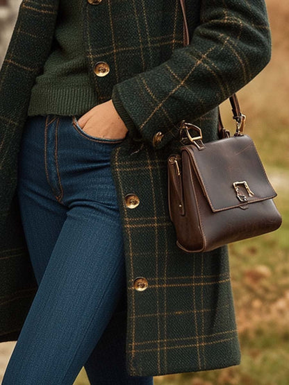 Alice | Tailored Fit Checked Longline Coat
