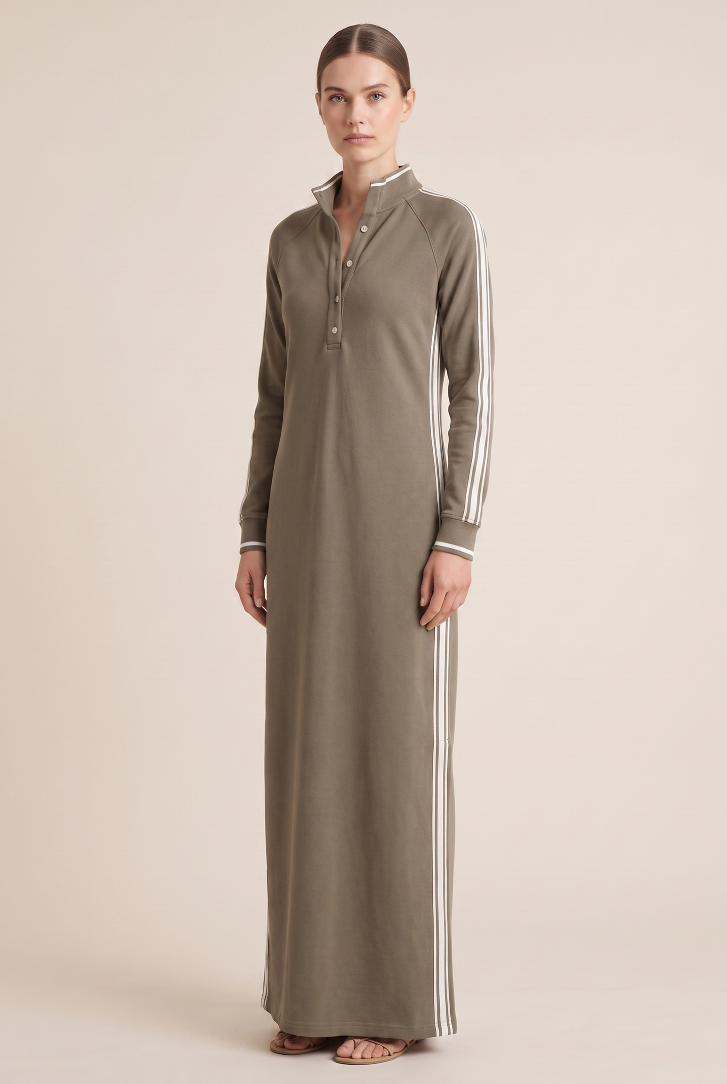 Women's Collared Button-Down Dress | Maxi