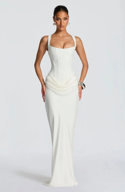 Fern | Maxi Corset Draped Dress