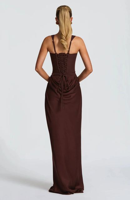 Fern | Maxi Corset Draped Dress