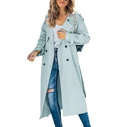 Hazel | Longline Double-Breasted Lapel Coat