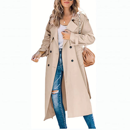 Hazel | Longline Double-Breasted Lapel Coat