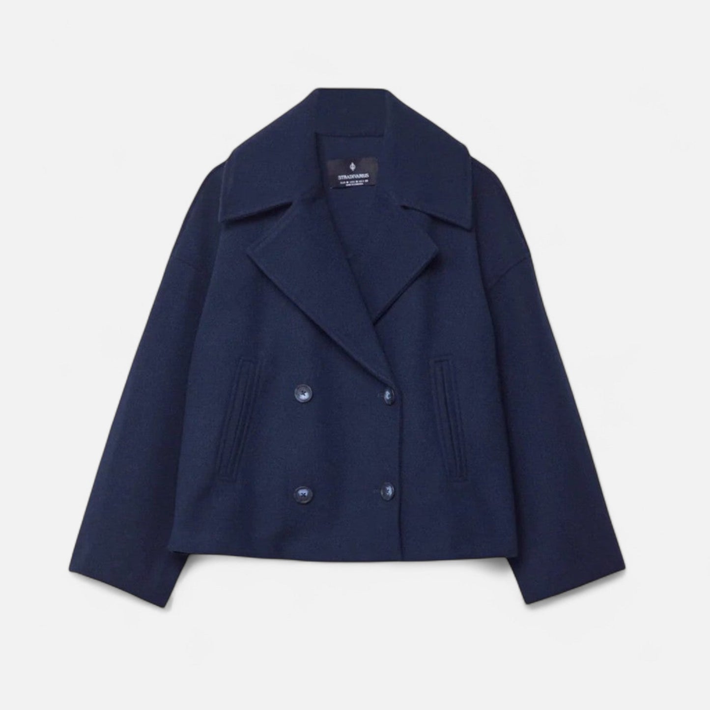 Women's Double-Breasted Lapel Jacket | Cropped