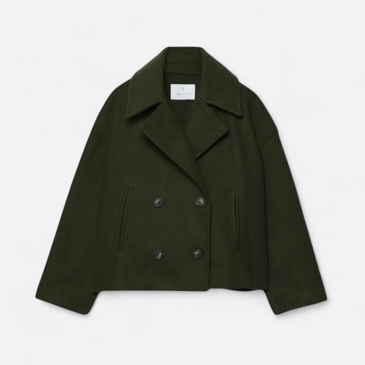 Women's Double-Breasted Lapel Jacket | Cropped