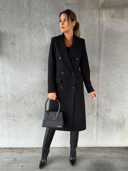 Nora | Longline Double-Breasted Tailored Coat