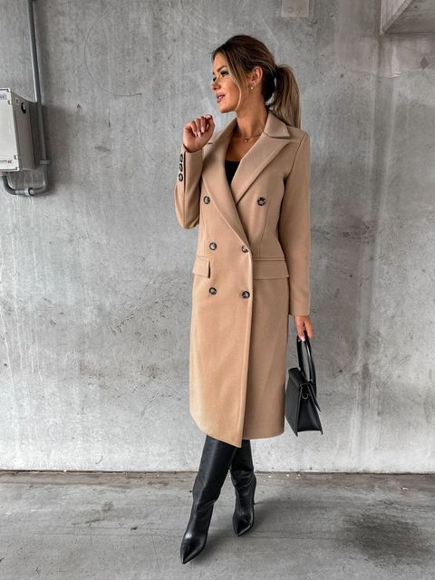 Nora | Longline Double-Breasted Tailored Coat