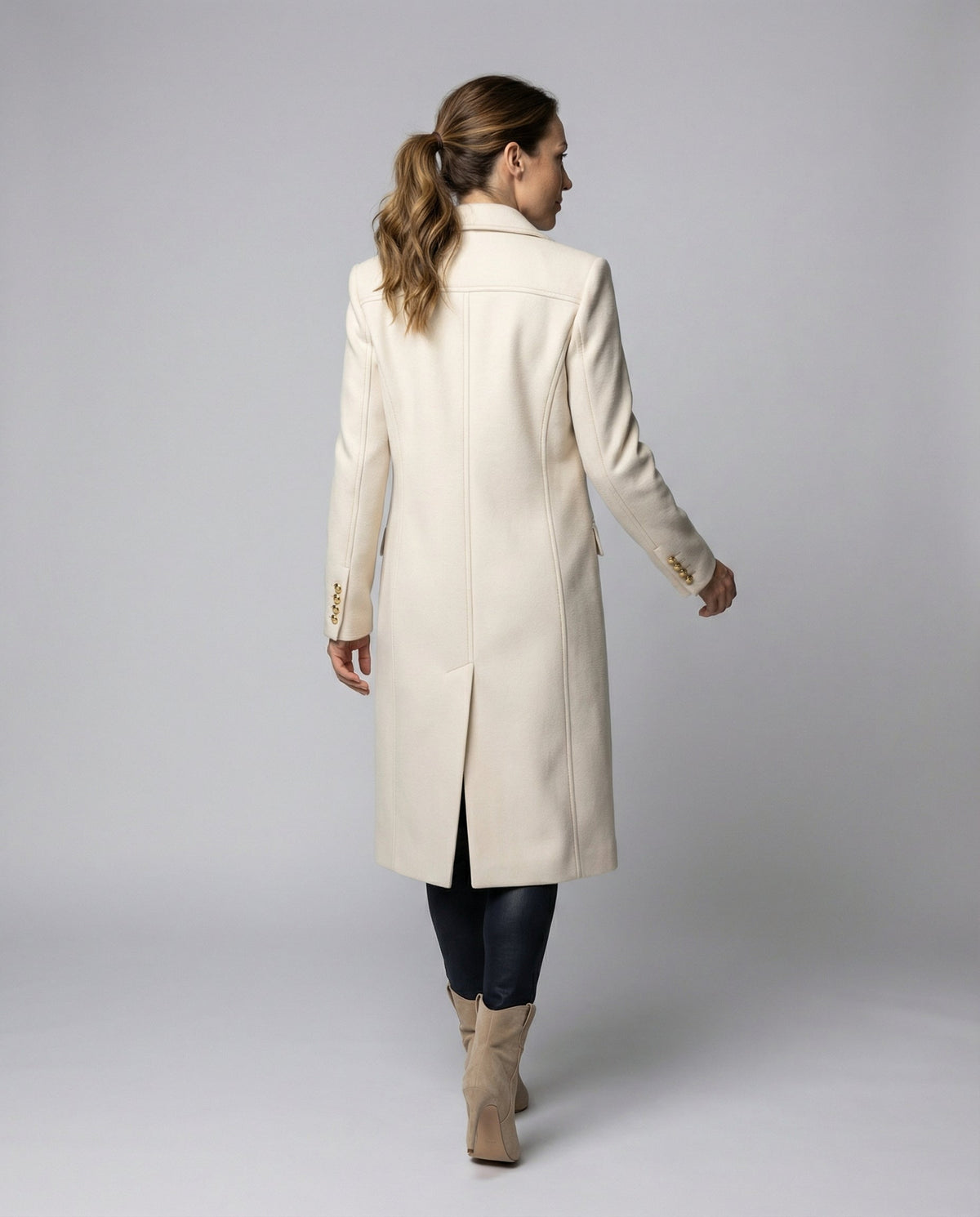 Nora | Longline Double-Breasted Tailored Coat