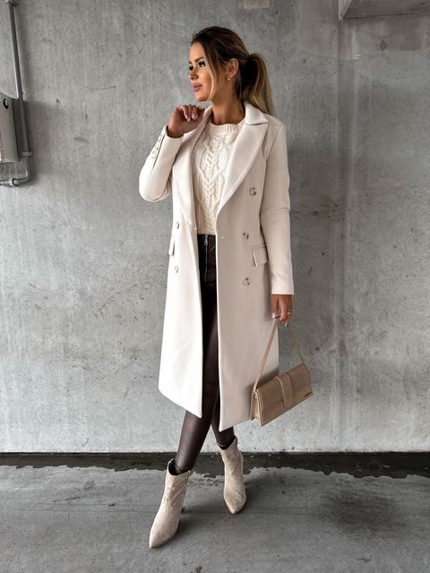 Nora | Longline Double-Breasted Tailored Coat