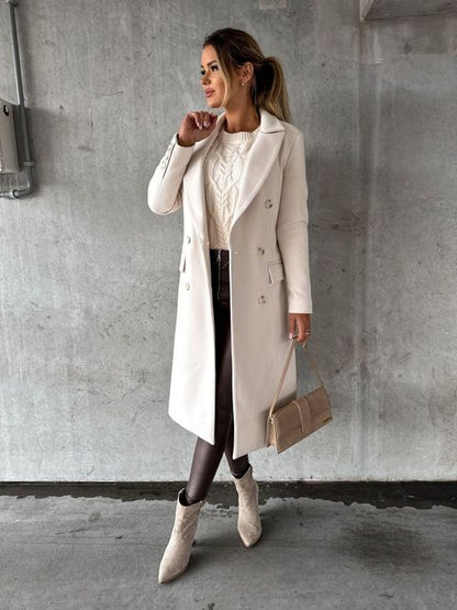 Nora | Longline Double-Breasted Tailored Coat