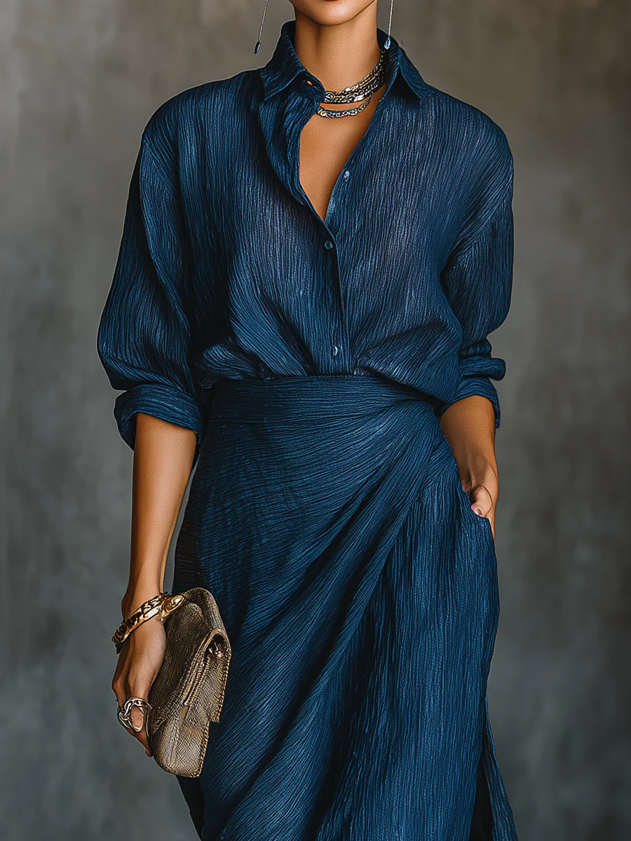 Women's Draped Wrap Skirt | Maxi