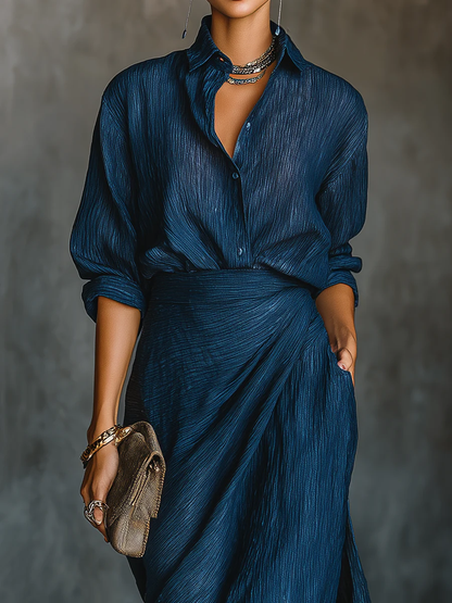 Women's Draped Wrap Skirt | Maxi