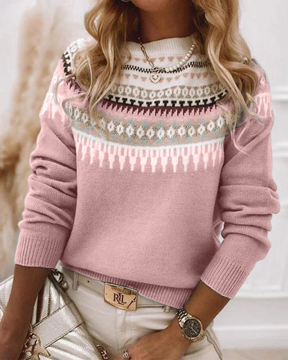 Women's Fair Isle Crew Neck Jumper | Patterned