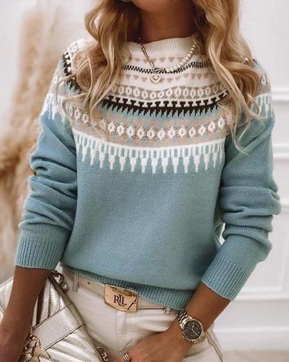 Women's Fair Isle Crew Neck Jumper | Patterned