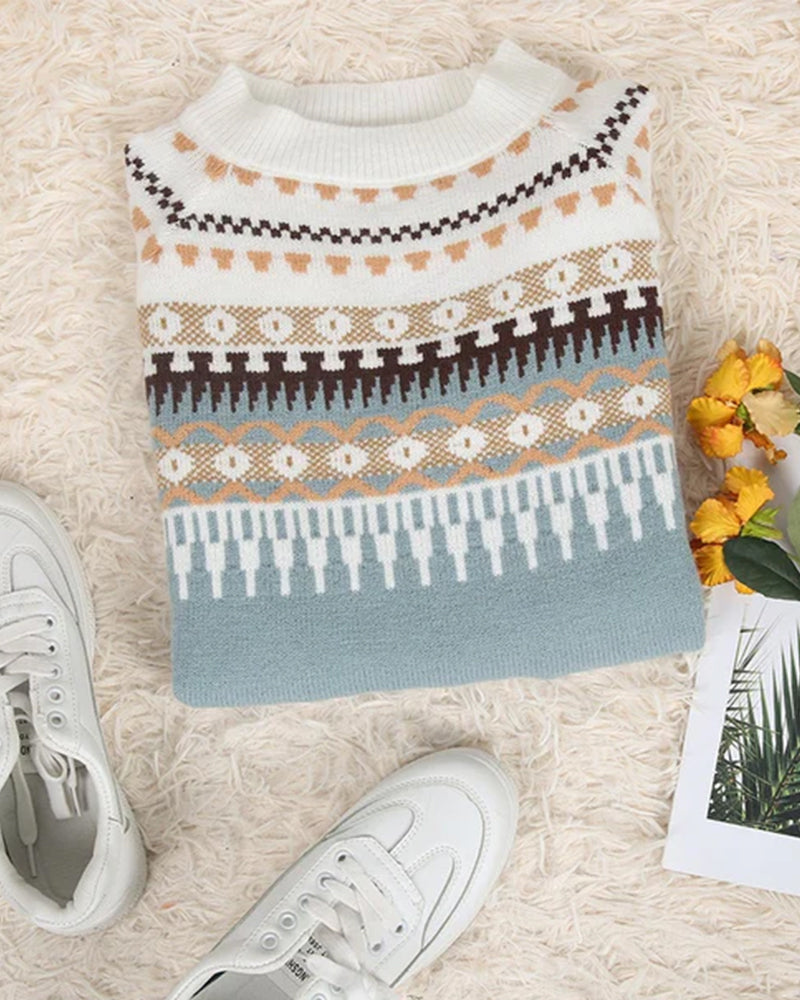Women's Fair Isle Crew Neck Jumper | Patterned