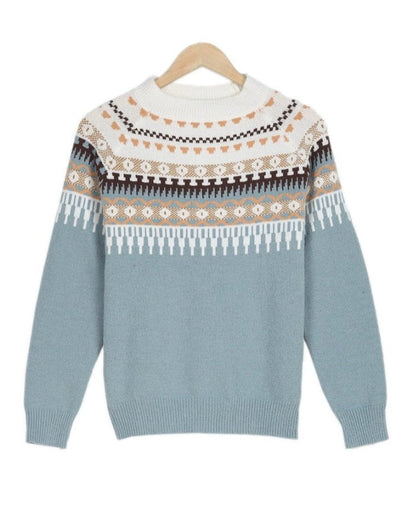 Women's Fair Isle Crew Neck Jumper | Patterned