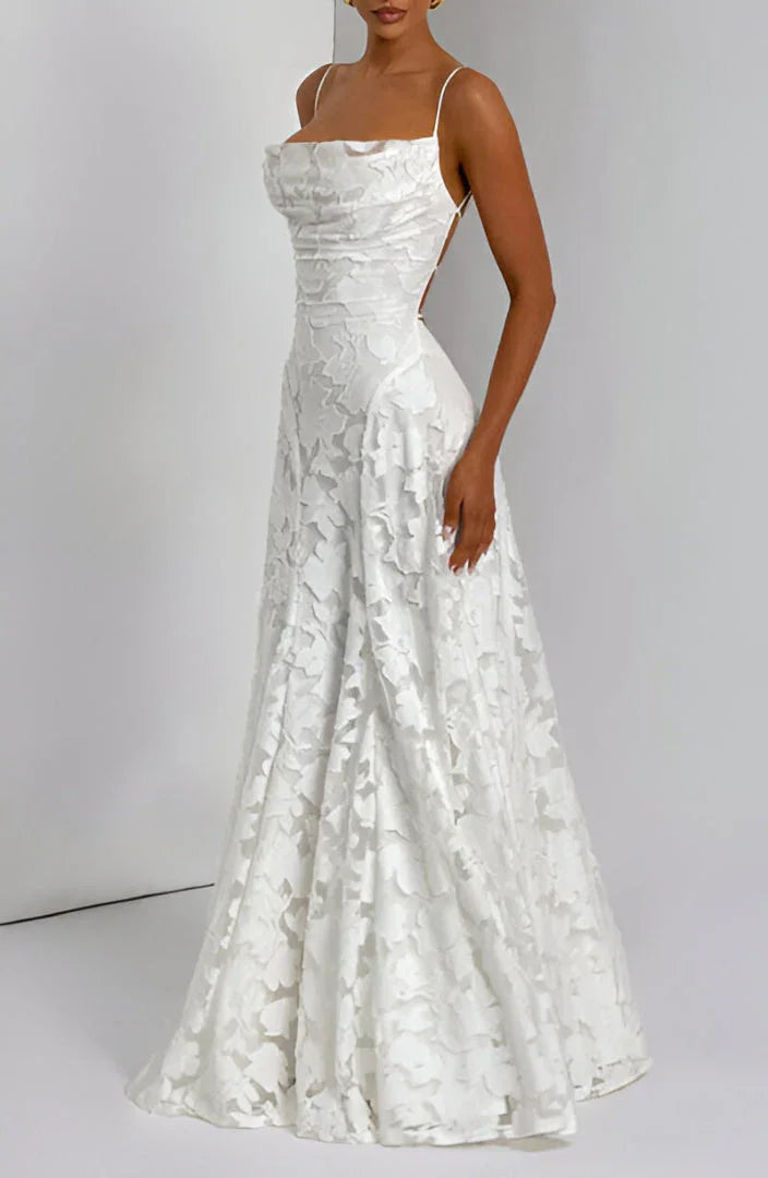 Edith | Maxi Floral Cowl Neck Dress