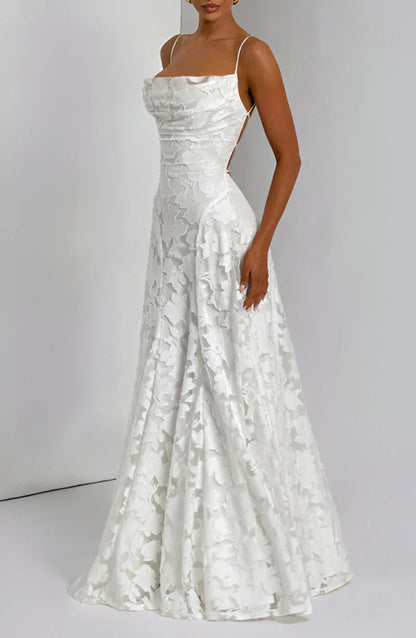 Edith | Maxi Floral Cowl Neck Dress