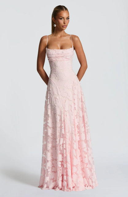 Edith | Maxi Floral Cowl Neck Dress