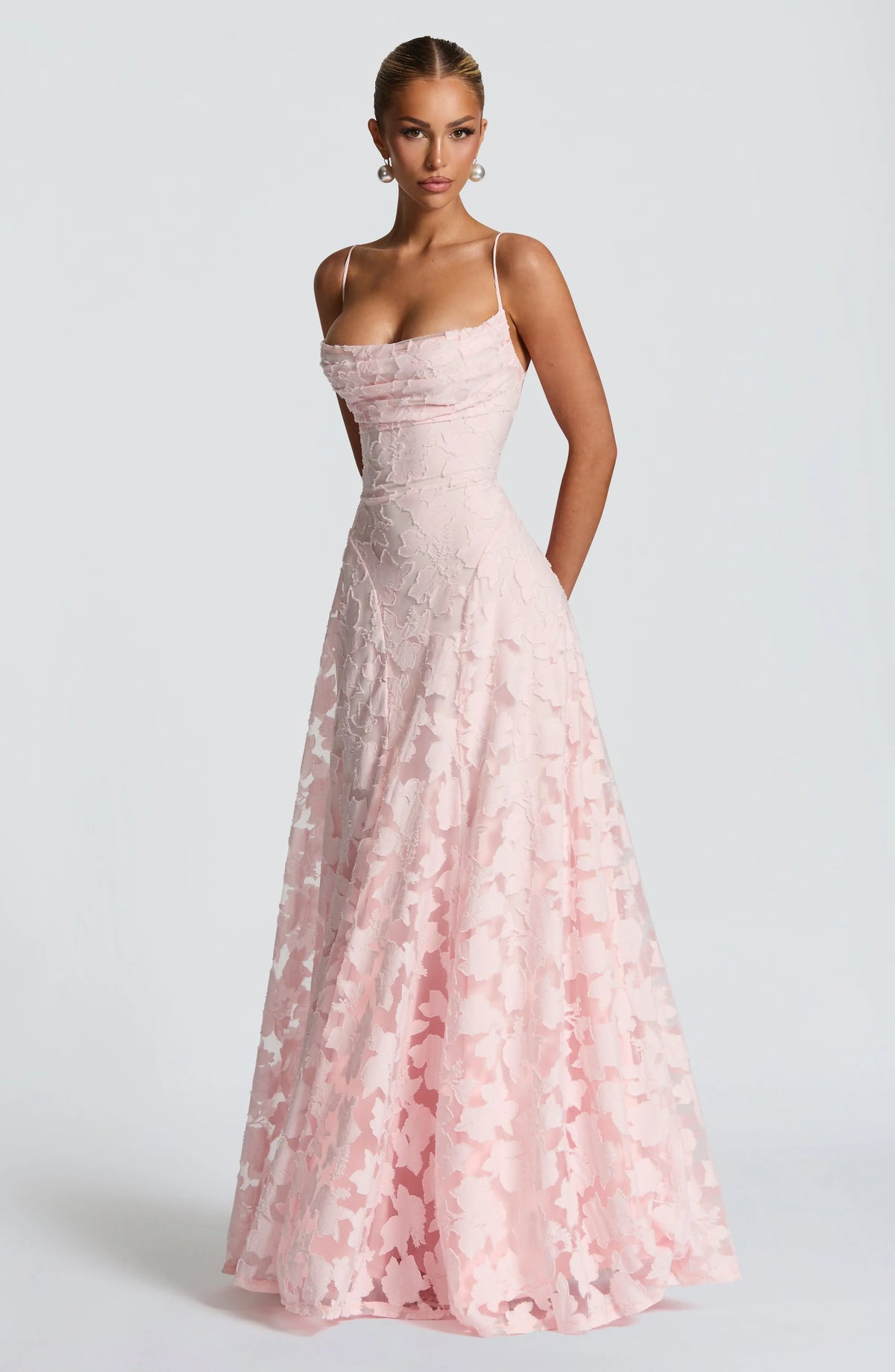 Edith | Maxi Floral Cowl Neck Dress