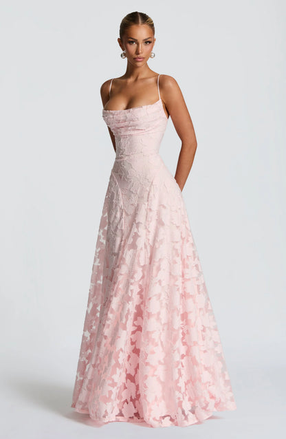 Edith | Maxi Floral Cowl Neck Dress