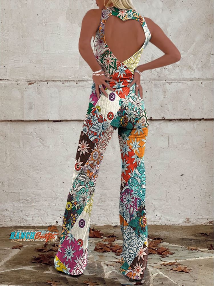 Cora | Floral Sleeveless Jumpsuit