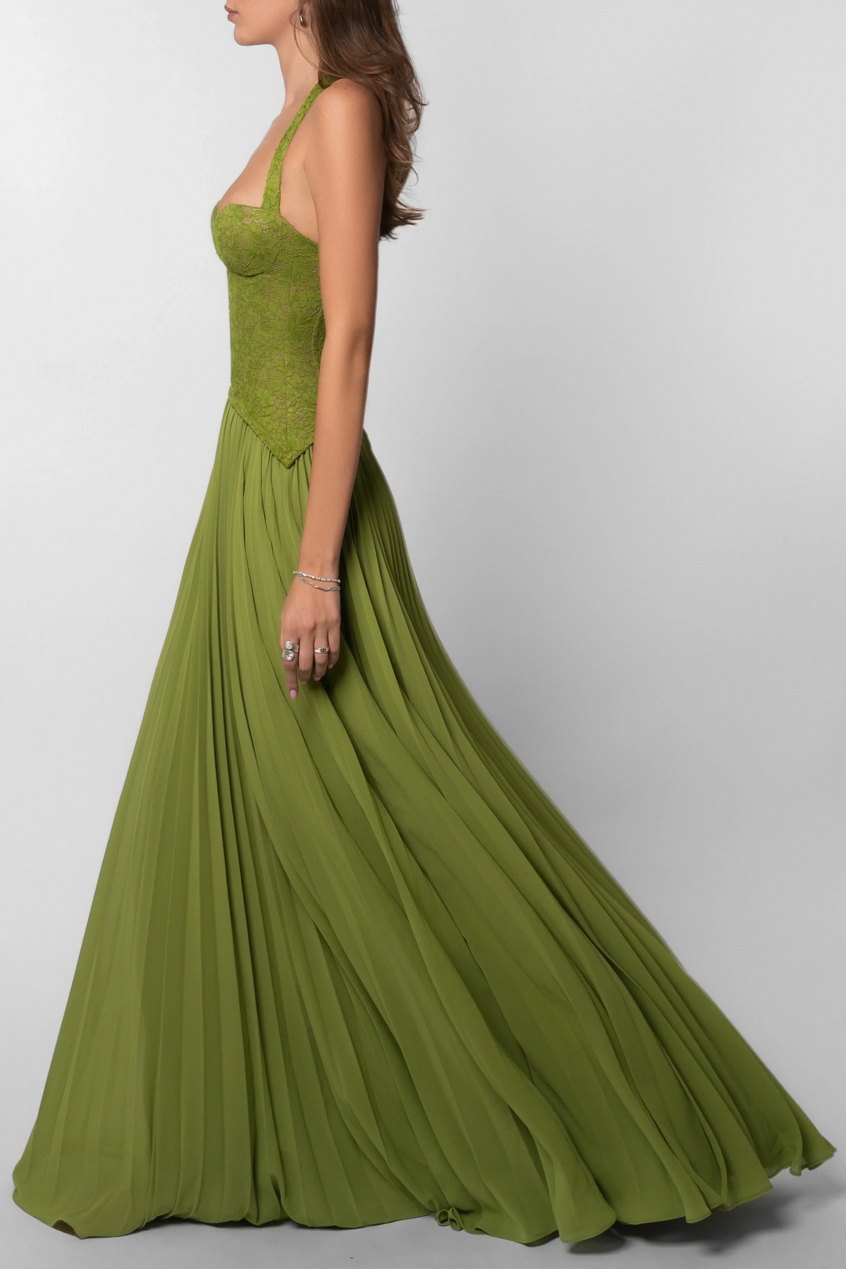 Imogen | Maxi Halterneck Corset Dress