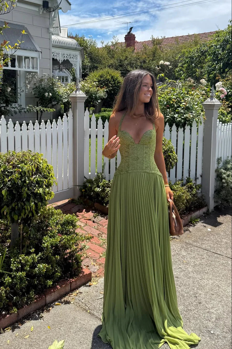 Imogen | Maxi Halterneck Corset Dress