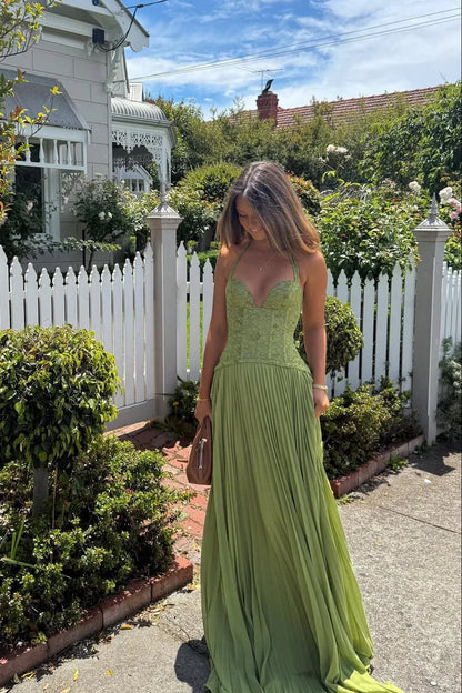 Imogen | Maxi Halterneck Corset Dress