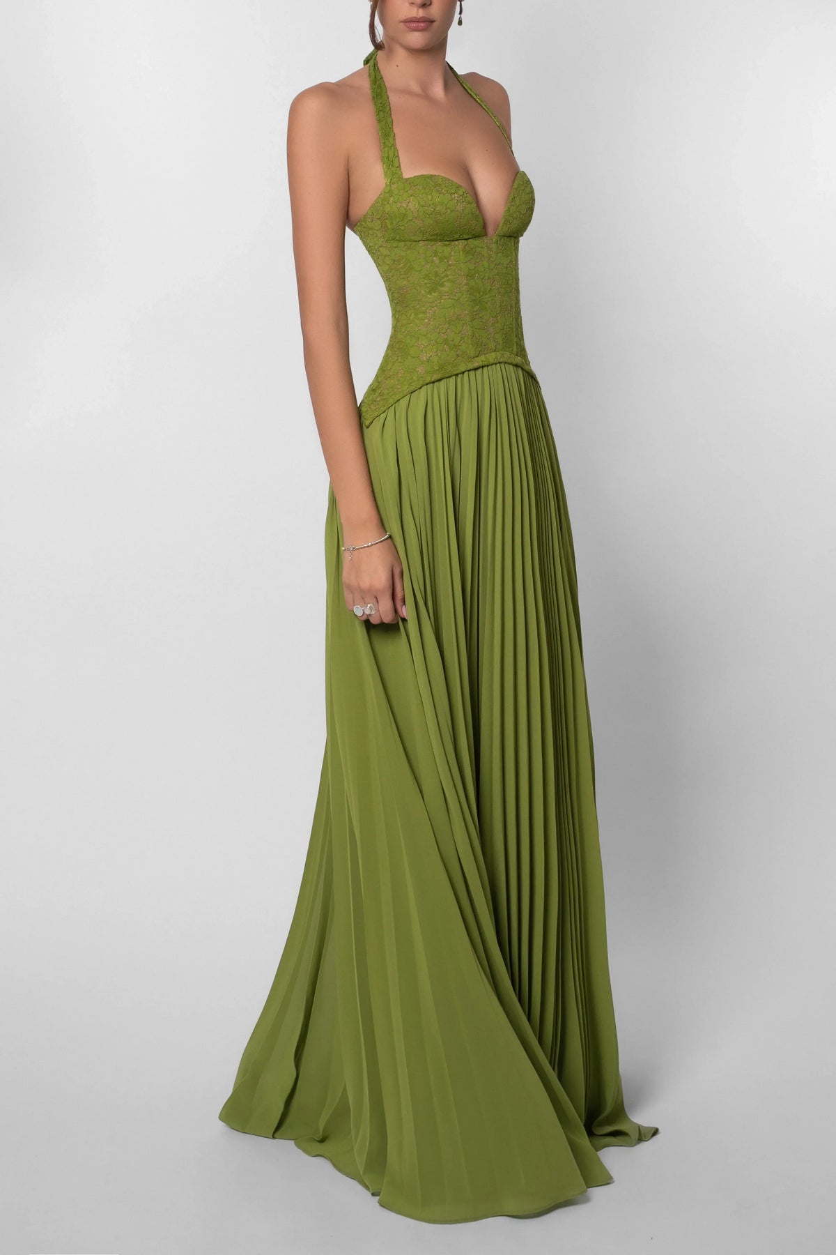 Imogen | Maxi Halterneck Corset Dress