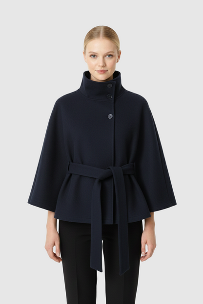 Elsie | High-Neck Belted Coat